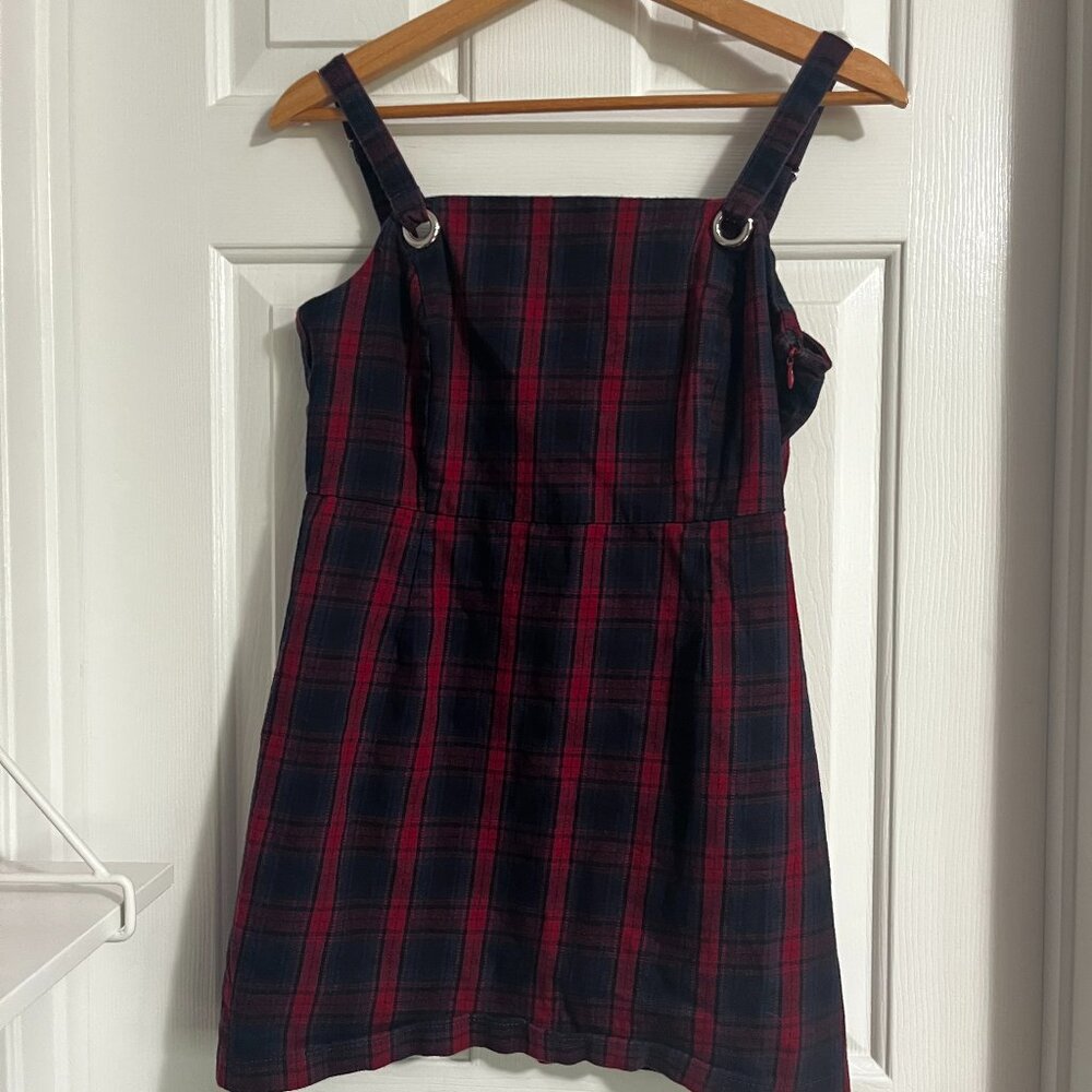 Urban Outfitters Red & Navy Plaid Dress